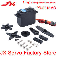 Jx servo drive 13kg peças de avião de controle remoto, alta precisão, engrenagem de metal, padrão analógico, 1:8/1:10 2024 - compre barato