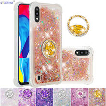 Finger Ring Case For Samsung Galaxy A10 M10 Glitter Dynamic Liquid Silicone Bumper Cover SM-A105F/DS SM-M105G/DS SM A105F/DS 2024 - buy cheap