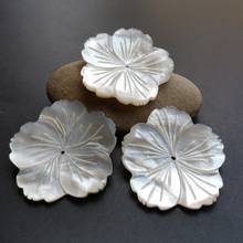 10pcs/lot 39mm Natural 5 Flower cut Mother of Pearl shell for DIY Jewelry Flower Cut MOP Pearl shell Beads for Brooch 2024 - buy cheap