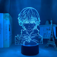 Lámpara 3d de Tokyo Ghoul Ken Kaneki para decoración de dormitorio, luz nocturna, regalo de cumpleaños, luz de noche Led acrílica, Anime Tokyo Ghoul 2024 - compra barato