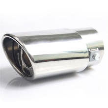 1 par Chrome Guarnição Modificado Tubo de Revestimento Do Carro Sistema de Escape Muffler Tip Tubo Tubo de Escape Do Carro de Aço Inoxidável 2024 - compre barato