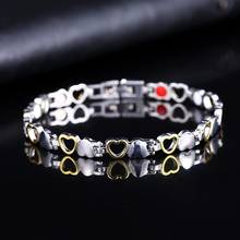 Bracelet Heart Shape Health Women Magnetic Bracelet Anti-fatigue Anti-radiation Care Bracelets  For Women And Men Jewelry 2024 - buy cheap