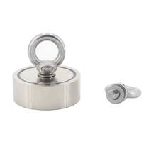 60mm/2.36" Strong Magnetic Fishing Tool Pulling Force Round Neodymium Magnet With Eyebolt For River Salvage 2024 - buy cheap