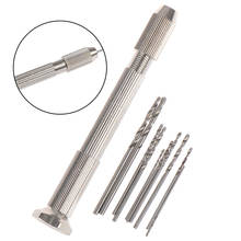 11pcs/set Silver Color Hand Twist Drill With 10 HHS Drill Bits Drilling Tool for PCB Watch Repair Dropshipping 2024 - buy cheap