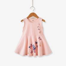 Vestido de verano para niñas pequeñas, ropa sin mangas con estampado de mariposas de colores, informal, de algodón 2024 - compra barato