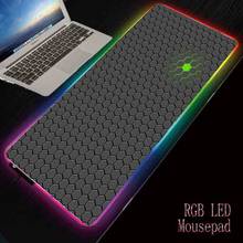 XGZ Hexagonal Texture RGB Large Mouse Pad Gamer LED Backlight Mause Lockedge Desktop Gaming PC Keyboard Desk Pad 2024 - buy cheap