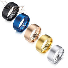 SIZZZ 2019 8MM stainless steel light body flat white/black/gold/blue/rose gold color ring for men 2024 - buy cheap
