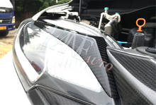 Cubierta de fibra de carbono para faros delanteros, párpados, cejas, para Honda FIT Jazz 2014-2019 2024 - compra barato