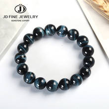 JD High Quality 7A Blue Tiger Eye Buddha Bracelets Natural Stone Round Beads Elasticity Rope Men Women Bracelet Stone Bracelet 2024 - buy cheap