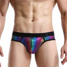 Men's Sexy Briefs Underwear Low Waist U-convex Pouch Panties Rainbow Jockstrap Gay Fashion Underpant Platform Short 2024 - buy cheap