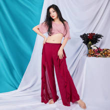 New Women Sexy Fashion Bellydance Oriental Costumes Set Top Split Skirts Practice Clothes Professional Belly Dancing 2PCS/SET 2024 - buy cheap