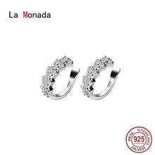 La Monada Shine Clip On Earrings Women Silver 925 Minimalist Fine Jewelry 925 Sterling Silver Clip On Earrings For Women Korean 2024 - buy cheap