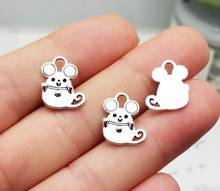 50pcs/lot--14x11mm, mouse chams, Antique silver plated mouse charms,DIY supplies, Jewelry accessories 2024 - buy cheap