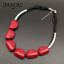 Dandie Acrylic crack bead necklace, fashionable, simple female jewelry 2024 - buy cheap