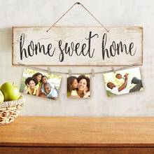 Hanging Decor Vintage Sweet Home Letter Printed Wooden Wall Hanging Decor Photo Clip Ornament Hanging Decor Home Decor 2021 2024 - buy cheap