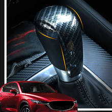 Carbon Fiber Car Gear Shift Knob Control Panel Gear Head Frame Cover Trim Sticker For Mazda CX-5 CX5 CX 5 2018 2019 Accessories 2024 - buy cheap