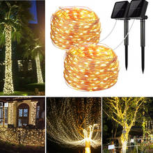 Solar String Fairy Lights 5M 10m 20m 30m LED Waterproof Outdoor Garland Solar Power Lamp Light Christmas For Garden Decoration.. 2024 - buy cheap