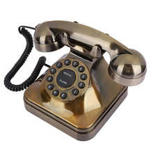 Telefone fijo android telefone antigo bronze, telefone vintage, chamada de telefone, desktop, casa, escritório 2024 - compre barato