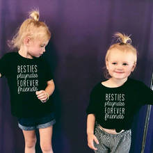 Besties-Playmates Forever Friends para niños, camiseta para niños pequeños, mejores amigos, camisetas divertidas, camisetas de hermanos, camiseta de moda 2024 - compra barato