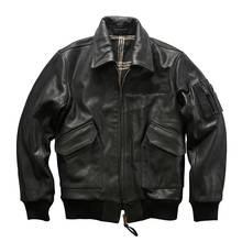 1938 Big Size Air Force Flight A1 Pilot Cow Leather Jacket Genuine Cowhide 2024 - buy cheap