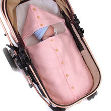 Newborn Baby Knit Winter Warm Sleeping Bag Stroller Wrap Toddler Swaddle Thick Warm Button Sleep Blanket 2024 - buy cheap