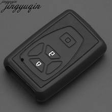 jingyuqin 2/3/4/5 Buttons Car Smart Key Cover Case For Toyota RAV4 2009 2011 RAV 4 Yaris 2011 Keys Keychain Carbon Silicone Case 2024 - buy cheap