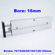 high quality 16mm bore size TN16-70/75/80/90/100/125/150mm stroke pneumatic dual rod double acting air cylinders for sale 2024 - buy cheap