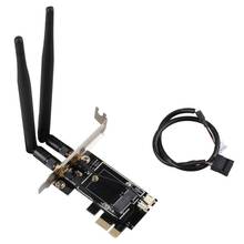 Adaptador de rede sem fio pci-e x1 para m.2 ngff e-key wifi, placa conversora com bluetooth para pc desktop 2024 - compre barato