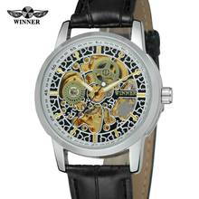 Winner 2019 New Mechanical Watches Mens Skeleton Gold Watch Automatic Mechanical Watches Hollow Transparent Self-winding Clock 2024 - buy cheap