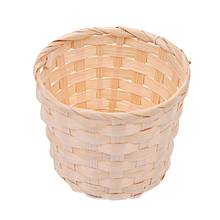 Bamboo Woven Basket Bra Sundries Organizer Rattan Plant Box Desktop Container Pen Holder Storage Basket Organization 2024 - buy cheap