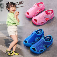 Chidlren beach sandals boys soft round bomb cloth shoes girls heel pocket and support design foot protect sandals 2024 - buy cheap