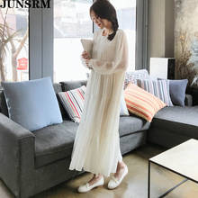 Elegant Chiffon Dress Women Summer Loose Solid Color Korea Japan Style Cute A-Line Dresses Vintage Big Hem Maxi Dress 2020 New 2024 - buy cheap