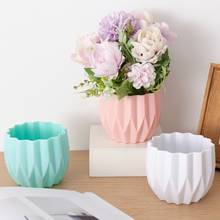 Modern Plastic Vase Imitation Ceramic Flower Pot Shatterproof Flower Vase For Home European Wedding Decoration Simplicity Basket 2024 - купить недорого