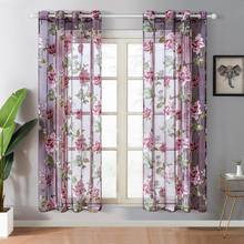 Modern Floral Tulle Curtains for Living Room Sheer Voile Curtains For the Bedroom Kitchen Tulle for Window Curtains Panel Drapes 2024 - buy cheap