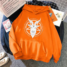 Pentagram Gothic Occult Satan Print Hoodies Mens Casual Loose Oversize Sweatshirt Fashion Crewneck Pullover Hoodie Winter Hoody 2024 - buy cheap