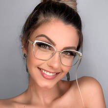 Gafas cuadradas de lujo para hombre y mujer, lentes ópticas de Metal TR90, con montura transparente, para lectura 2024 - compra barato