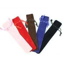 5PCS Velvet Single Pencil Bag Pen Pouch Holder Pen Case With Rope For Rollerball /Fountain/Ballpoint Pen 2024 - buy cheap