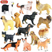 Oenux-boneco de animais para crianças, figura de ação para filhotes, shiba inu, poodle, pomerania, chihuahua 2024 - compre barato