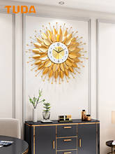Reloj de pared de estilo europeo para sala de estar, de cuarzo, silencioso, elegante, a la moda, de lujo, asequible 2024 - compra barato