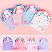 SKYSONIC Newest 50 Sheets Cute Rainbow Korean Desk Memo Pads Note Organizer Notepad Daily To Do List Planner School Stationery 2022 - buy cheap