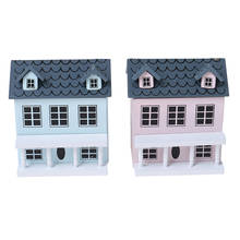 1:12 Кукольный домик Миниатюрный деревянный маленький домик Модель прекрасная вилла для кукол украшение дома DIY игрушки 2024 - купить недорого