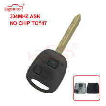 Kigoauto дистанционный Автомобильный ключ 2 кнопки TOY47 304 МГц ASK no chip для Toyota Yaris 2005 2006 2007 2008 2009 2024 - купить недорого