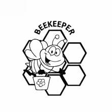 Dawasaru Lovely Bee Beekeeper Car Sticker Waterproof Decal Laptop Suitcase Truck Motorcycle Auto Accessories PVC,17cm*15cm 2024 - buy cheap