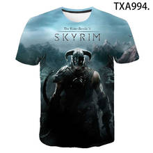 New The Elder Scrolls V SKYRIM 3D T Shirts Men Women Children Summer Casual Game T-shirt Short Sleeve Tops Cool Skyrim Tee Shirt 2024 - buy cheap