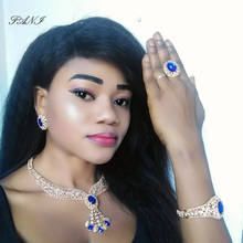 Fani conjunto de joias de casamento feminino, conjunto de joias estilo nigeriano com miçangas e ouro colorido 2024 - compre barato