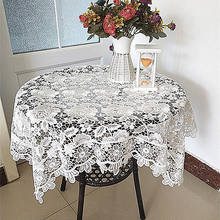 Exquisite Pastoral Openwork Rose Pattern Water Soluble Lace Tablecloth Computer TV Microwave Dustproof Cloth Coffee Table Tapete 2024 - buy cheap