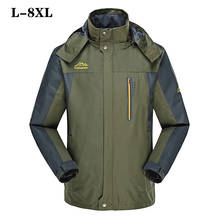 Jaqueta masculina de tamanho grande, casaco à prova d'água para homens, jaqueta corta-vento de primavera e outono 2024 - compre barato