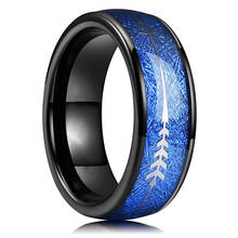 Новое модное мужское кольцо, простой дизайн, нержавеющая сталь, синее кольцо, обручальное кольцо, ювелирное изделие, подарок для влюбленных 2024 - купить недорого