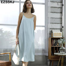 high quality summer  Woman camisole Dress Casual Satin Sexy Camis Female Home Beach Dresses o-neck camis sexy dress 2024 - buy cheap