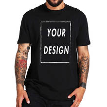 Camiseta 100% algodão customizada, tamanho europeu, faça seu logotipo, texto, design original de homens, mulheres, presente de alta qualidade, camisetas 2024 - compre barato